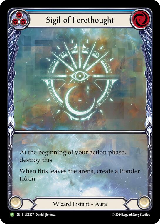 Sigil of Forethought (Extended Art) - LGS327 [LGS327] (Promo)  Rainbow Foil | Card Citadel