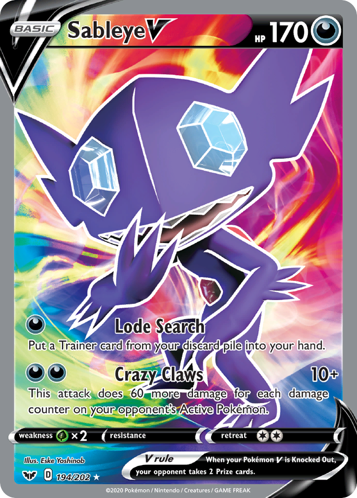 Sableye V (194/202) [Sword & Shield: Base Set] | Card Citadel