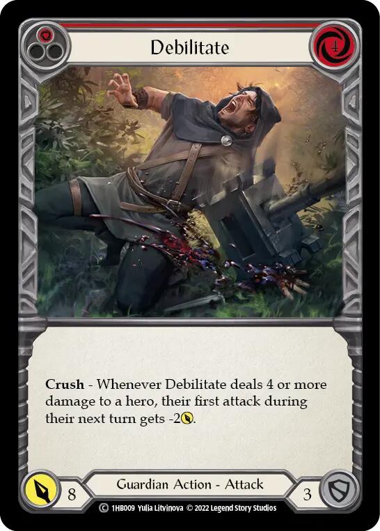 Debilitate (Red) [1HB009] (History Pack 1 Bravo Blitz Deck) | Card Citadel