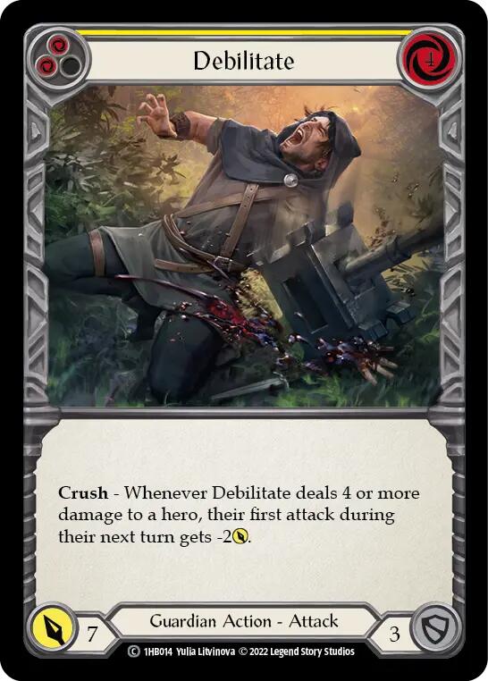 Debilitate (Yellow) [1HB014] (History Pack 1 Bravo Blitz Deck) | Card Citadel