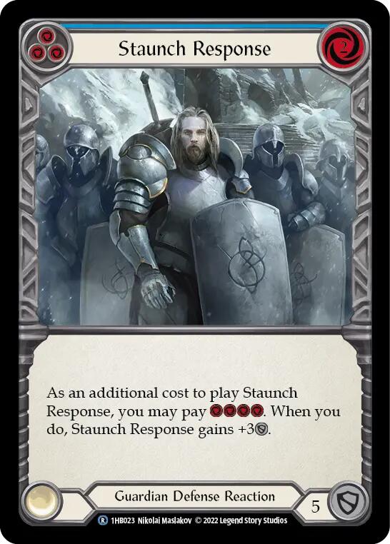 Staunch Response (Blue) [1HB023] (History Pack 1 Bravo Blitz Deck) | Card Citadel