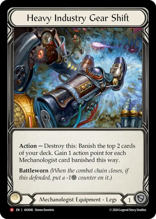 Heavy Industry Gear Shift [AIO006] (Armory Deck: Dash)  Rainbow Foil | Card Citadel