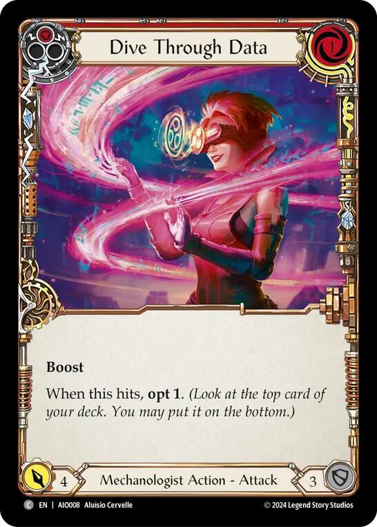 Dive Through Data (Red) [AIO008] (Armory Deck: Dash) | Card Citadel
