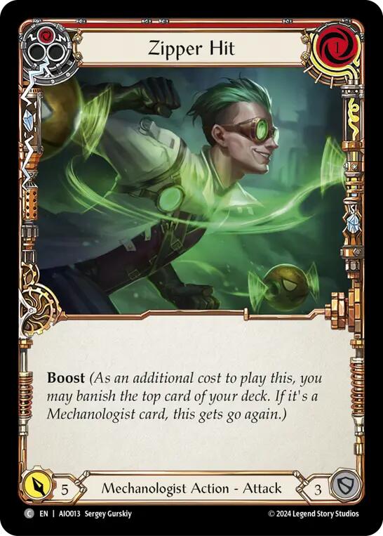 Zipper Hit (Red) [AIO013] (Armory Deck: Dash) | Card Citadel