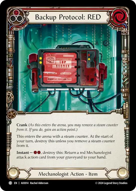 Backup Protocol: RED (Red) [AIO014] (Armory Deck: Dash) | Card Citadel