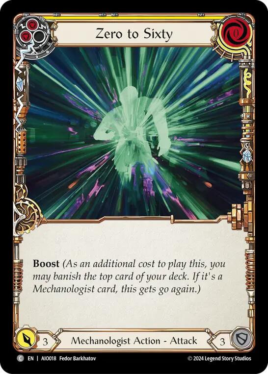 Zero to Sixty (Yellow) [AIO018] (Armory Deck: Dash) | Card Citadel