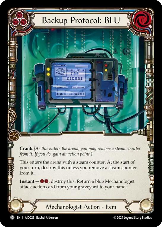 Backup Protocol: BLU (Blue) [AIO025] (Armory Deck: Dash) | Card Citadel