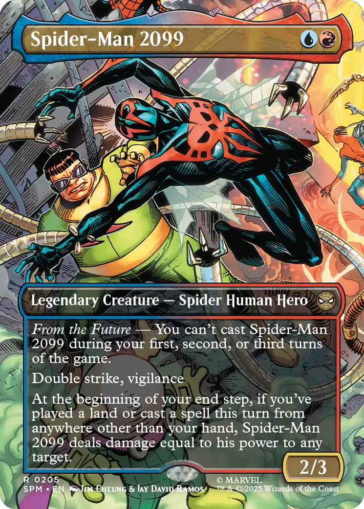 Spider-Man 2099 (0205) (Borderless) [Marvel's Spider-Man] | Card Citadel