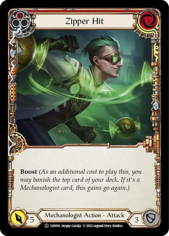 Zipper Hit (Red) [1HD016] (History Pack 1 Dash Blitz Deck) | Card Citadel