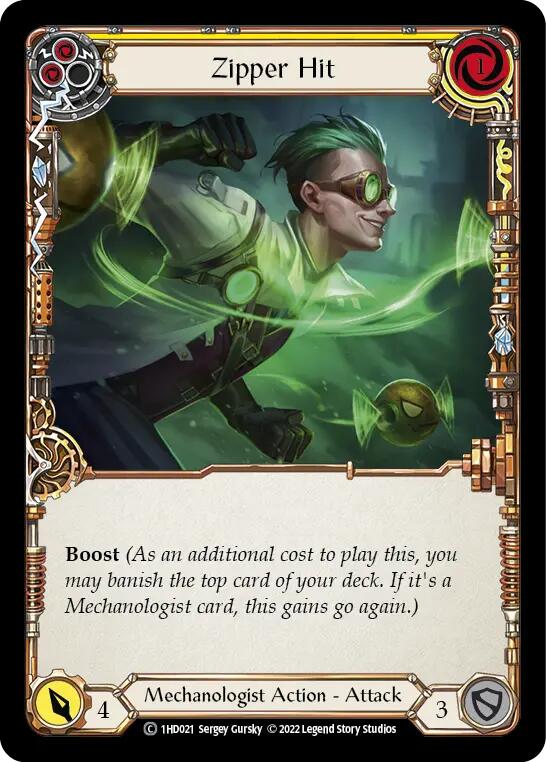 Zipper Hit (Yellow) [1HD021] (History Pack 1 Dash Blitz Deck) | Card Citadel