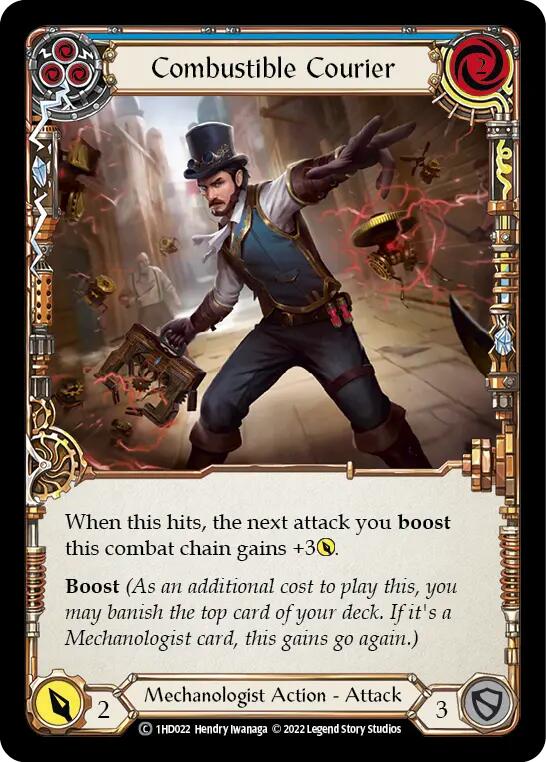 Combustible Courier (Blue) [1HD022] (History Pack 1 Dash Blitz Deck) | Card Citadel