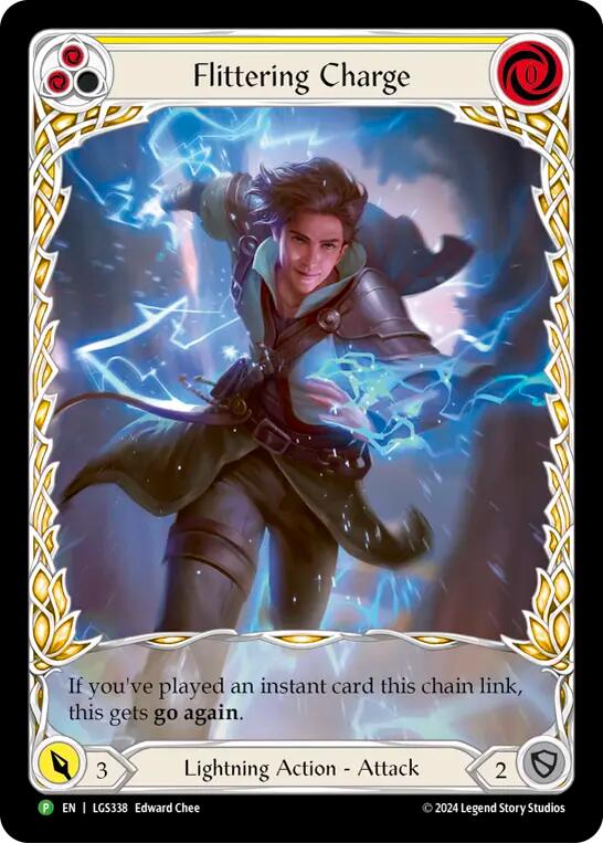 Flittering Charge (Yellow) (Extended Art) [LGS338] (Promo)  Rainbow Foil | Card Citadel