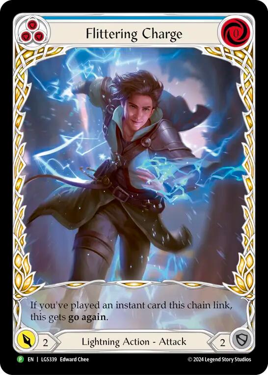 Flittering Charge (Blue) (Extended Art) [LGS339] (Promo)  Rainbow Foil | Card Citadel