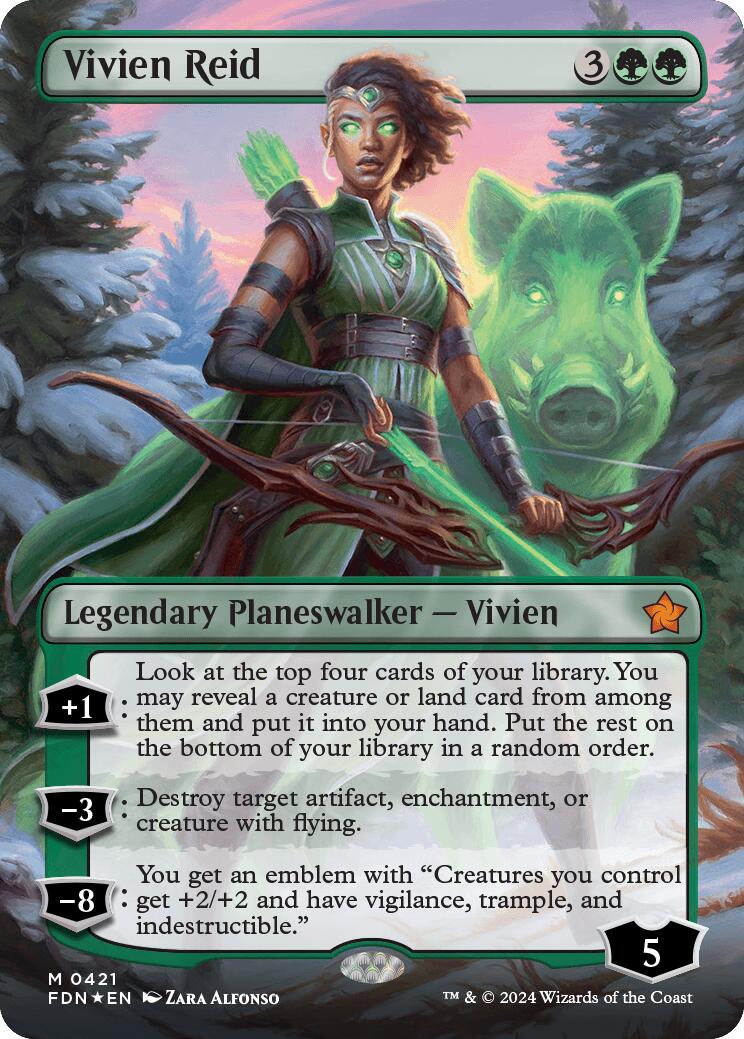 Vivien Reid (Borderless) (Mana Foil) [Foundations] | Card Citadel