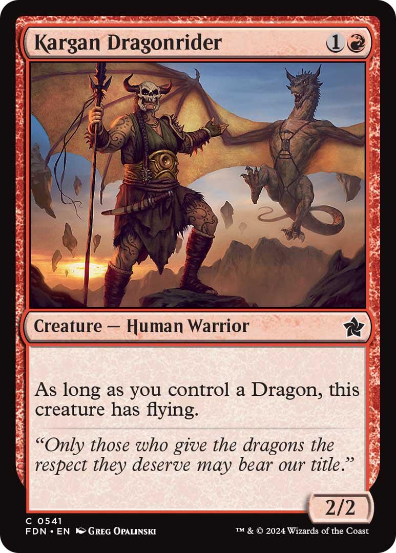 Kargan Dragonrider [Foundations] | Card Citadel