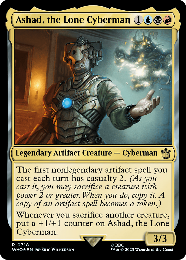 Ashad, the Lone Cyberman (Surge Foil) [Doctor Who] | Card Citadel