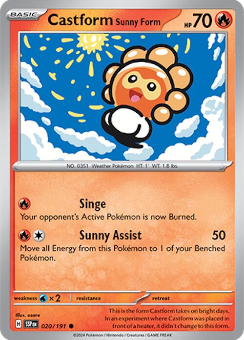 Castform Sunny Form (020/191) [Scarlet & Violet: Surging Sparks] | Card Citadel