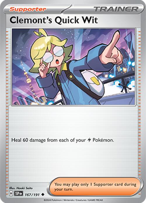 Clemont's Quick Wit (167/191) [Scarlet & Violet: Surging Sparks] | Card Citadel