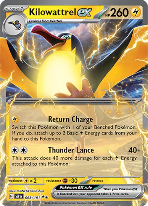 Kilowattrel ex (068/191) [Scarlet & Violet: Surging Sparks] | Card Citadel