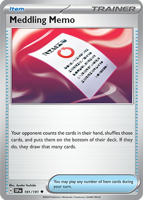 Meddling Memo (181/191) [Scarlet & Violet: Surging Sparks] | Card Citadel