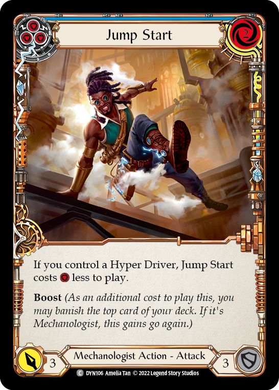 Jump Start (Blue) [DYN106] (Dynasty)  Rainbow Foil | Card Citadel