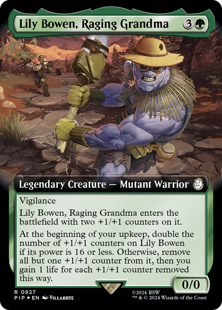 Lily Bowen, Raging Grandma (Extended Art) (Surge Foil) [Fallout] | Card Citadel