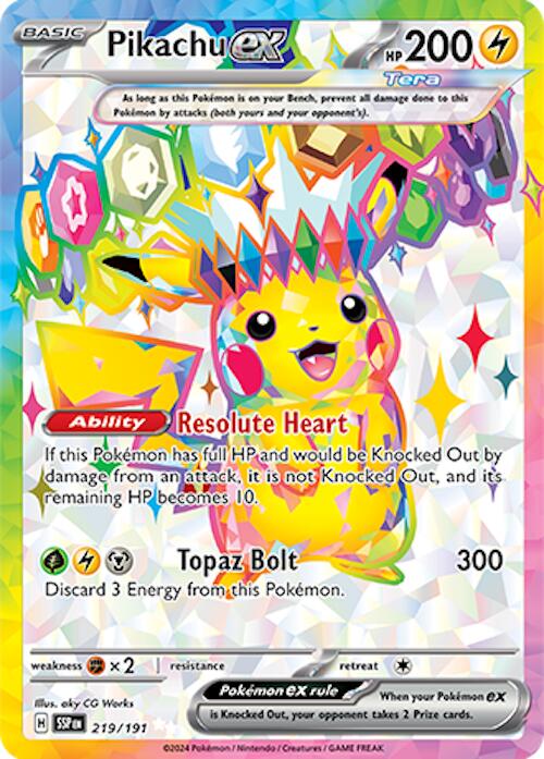 Pikachu ex (219/191) [Scarlet & Violet: Surging Sparks] | Card Citadel