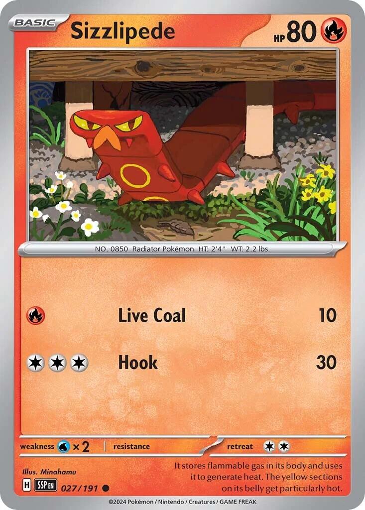 Sizzlipede (027/191) [Scarlet & Violet: Surging Sparks] | Card Citadel