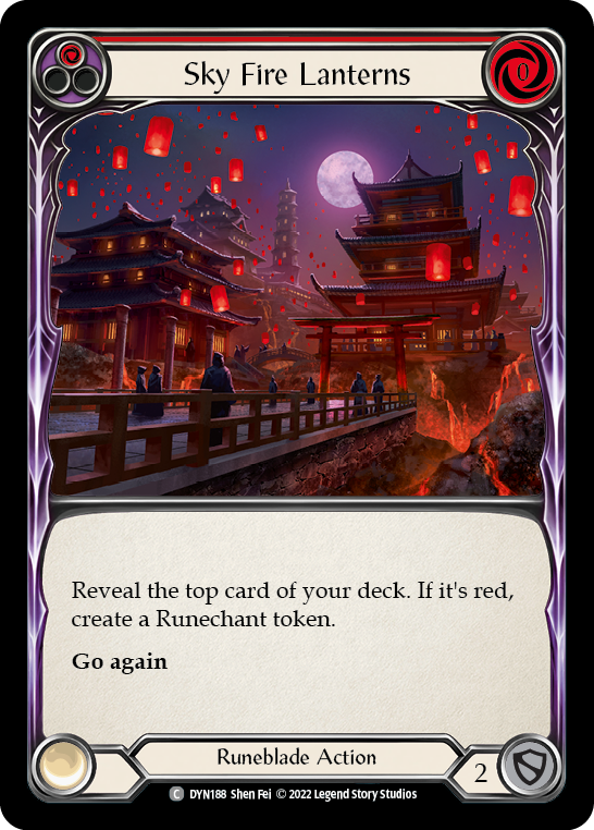 Sky Fire Lanterns (Red) [DYN188] (Dynasty)  Rainbow Foil | Card Citadel