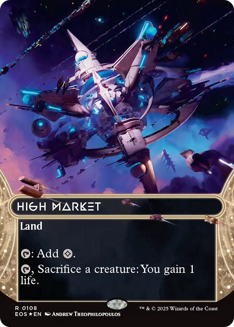High Market (0108) (Borderless) (Galaxy Foil) [Edge of Eternities: Stellar Sights] | Card Citadel