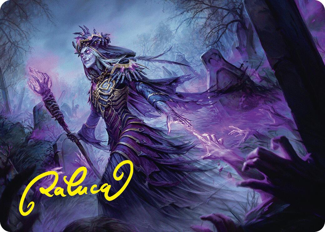 Zul Ashur, Lich Lord Art Card (10/54) (Gold-Stamped Signature) [Foundations Art Series] | Card Citadel