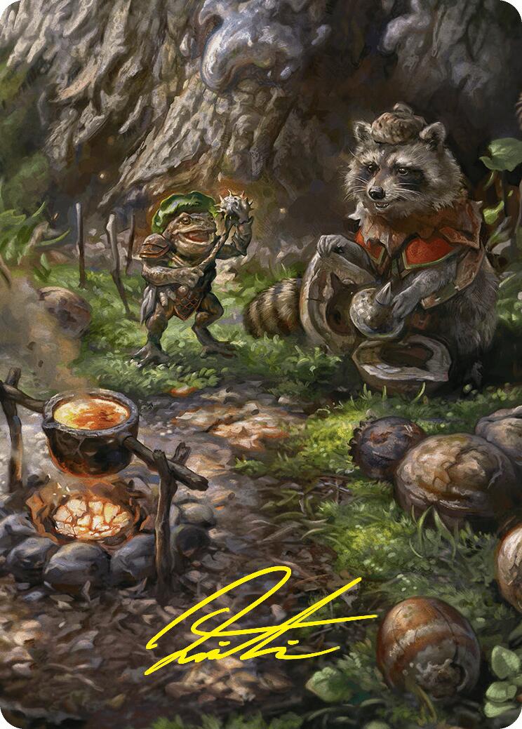 Sylvan Scavenging Art Card (46/54) (Gold-Stamped Signature) [Foundations Art Series] | Card Citadel