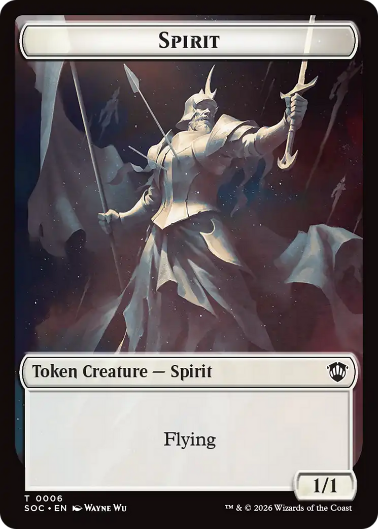 Spirit (0006) // Illusion Double-Sided Token [Secrets of Strixhaven Commander Tokens] | Card Citadel