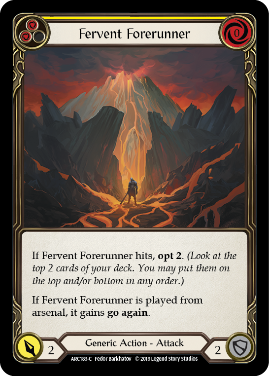 Fervent Forerunner (Yellow) [ARC183-C] (Arcane Rising)  1st Edition Normal | Card Citadel