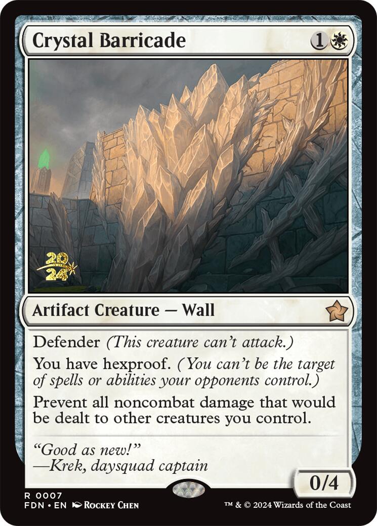 Crystal Barricade [Foundations Prerelease Promos] | Card Citadel