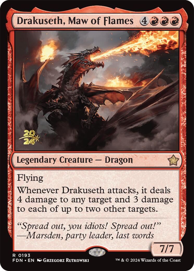 Drakuseth, Maw of Flames [Foundations Prerelease Promos] | Card Citadel