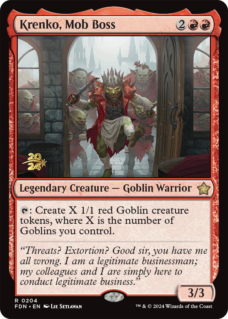 Krenko, Mob Boss [Foundations Prerelease Promos] | Card Citadel