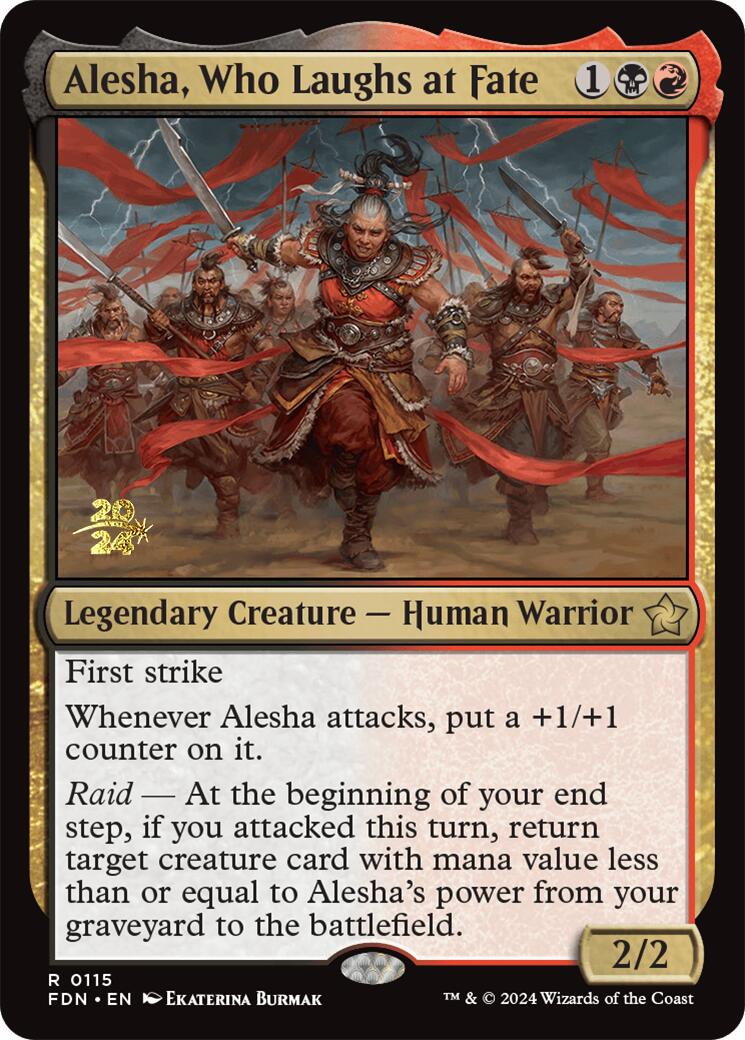 Alesha, Who Laughs at Fate [Foundations Prerelease Promos] | Card Citadel