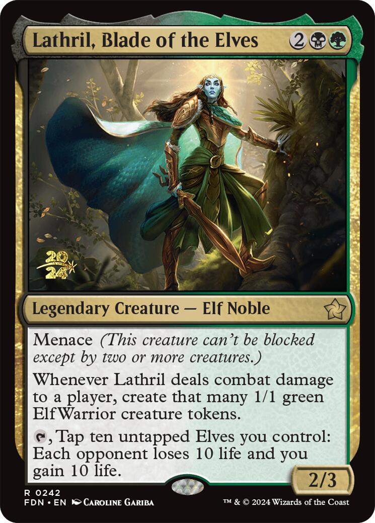 Lathril, Blade of the Elves [Foundations Prerelease Promos] | Card Citadel