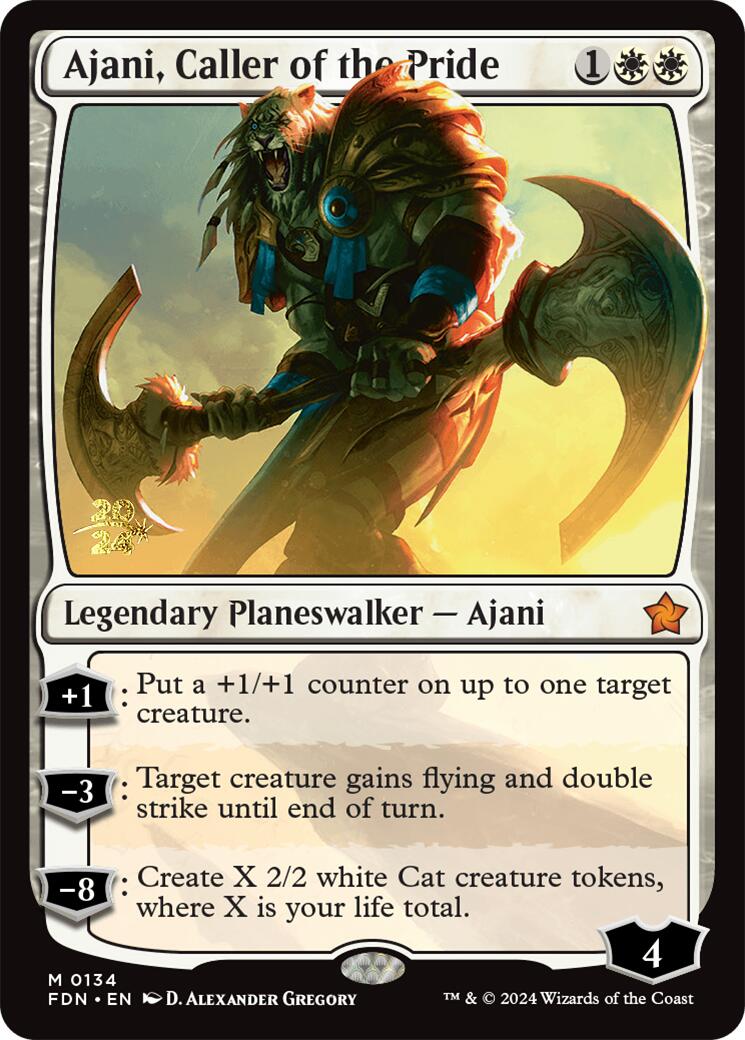 Ajani, Caller of the Pride [Foundations Prerelease Promos] | Card Citadel