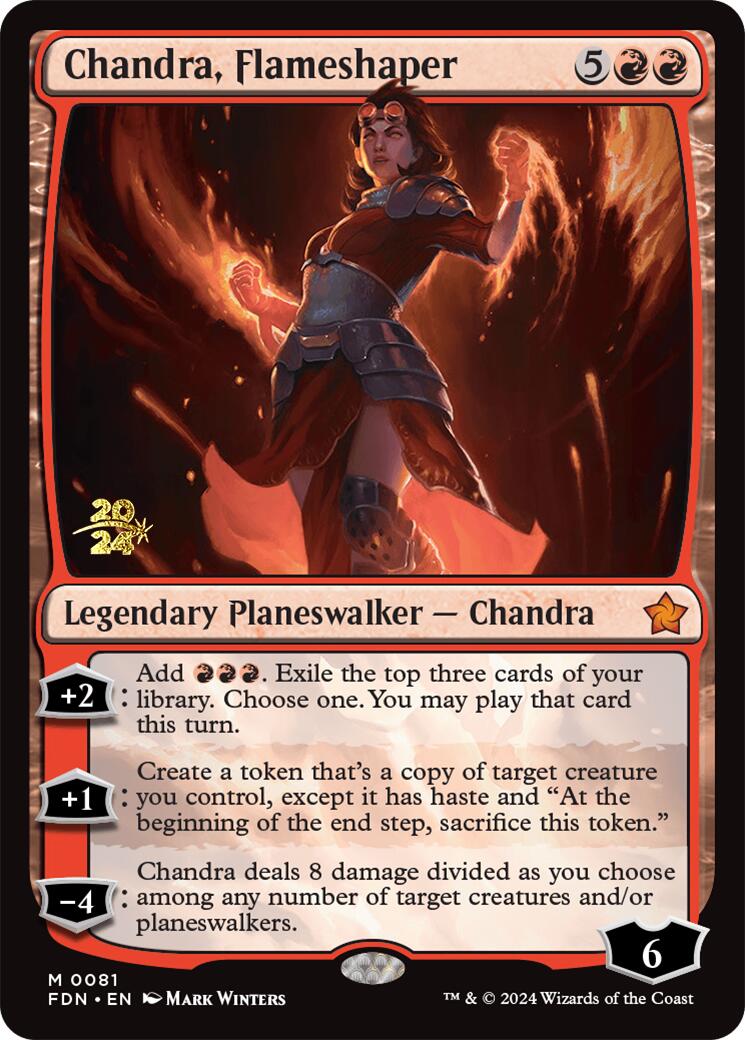 Chandra, Flameshaper [Foundations Prerelease Promos] | Card Citadel