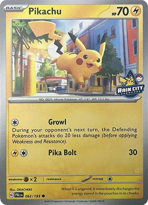 Pikachu (062/193) (Rain City Showcase) [Miscellaneous Cards] | Card Citadel