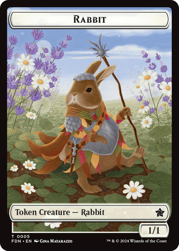 Rabbit // Soldier Double-Sided Token [Foundations Tokens] | Card Citadel