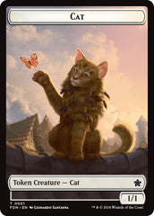 Spirit // Cat (0001) Doubled-Sided Token [Foundations Tokens] | Card Citadel