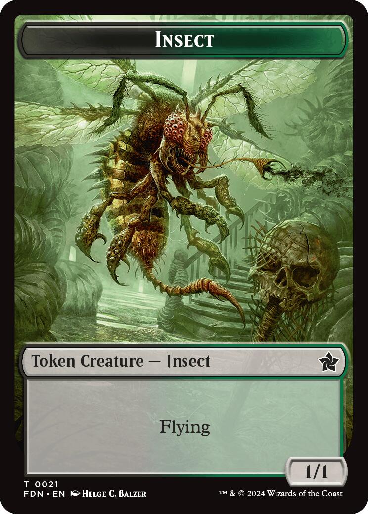 Goblin // Insect Doubled-Sided Token [Foundations Tokens] | Card Citadel