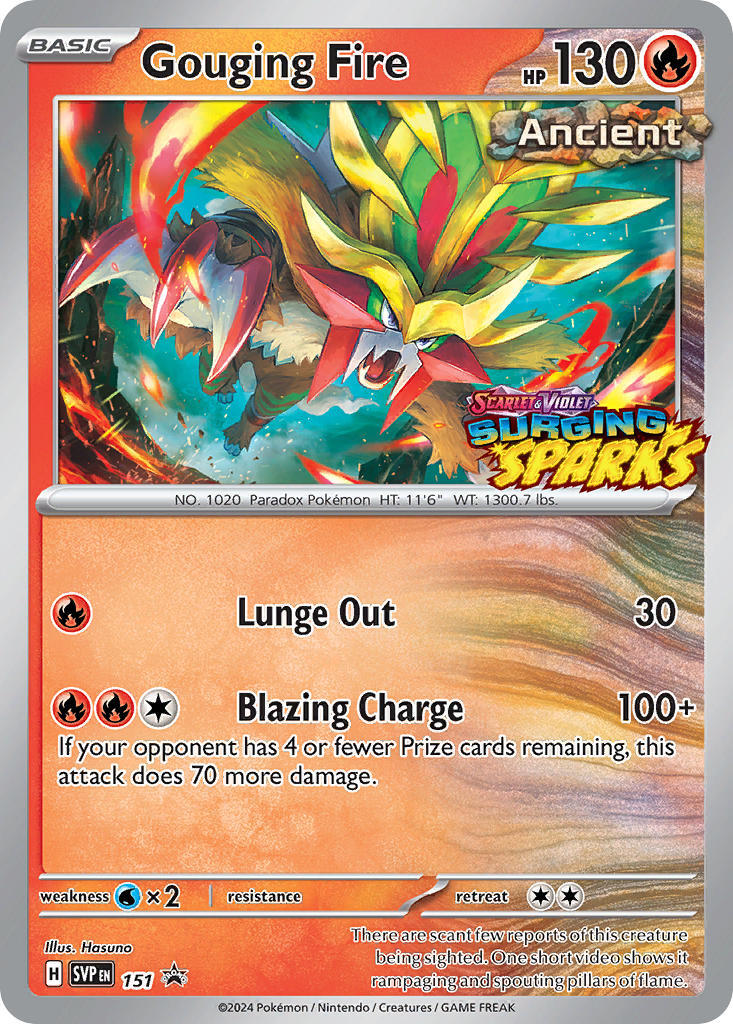 Gouging Fire (151) [Scarlet & Violet: Black Star Promos] | Card Citadel