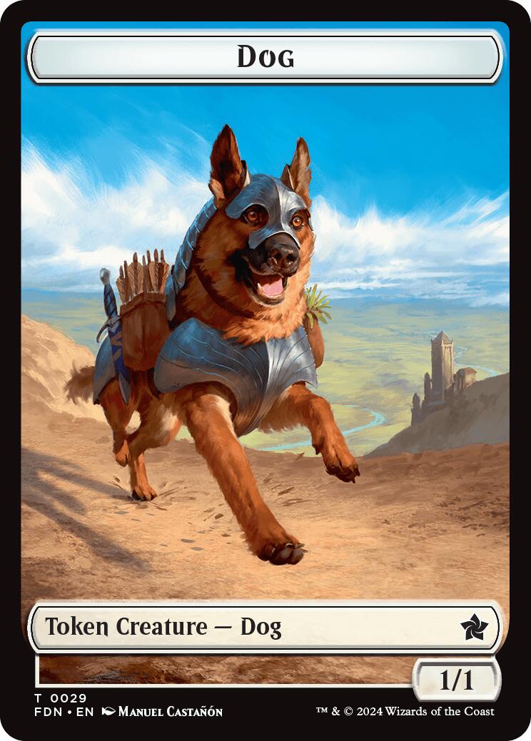 Dog // Beast (0032) Double-Sided Token [Foundations Tokens] | Card Citadel