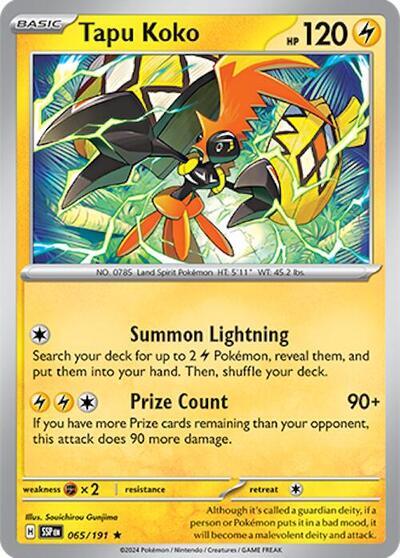 Tapu Koko (065/191) (Deck Exclusives) [Scarlet & Violet: Surging Sparks] | Card Citadel