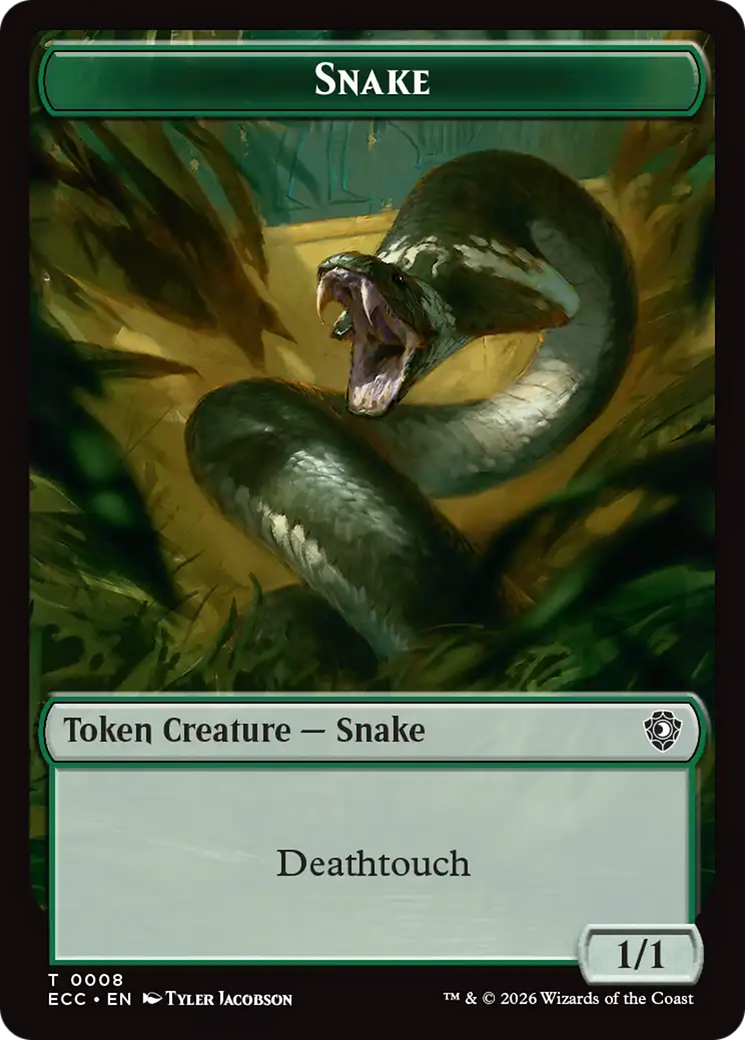 Zombie // Snake Double-Sided Token [Lorwyn Eclipsed Tokens] | Card Citadel