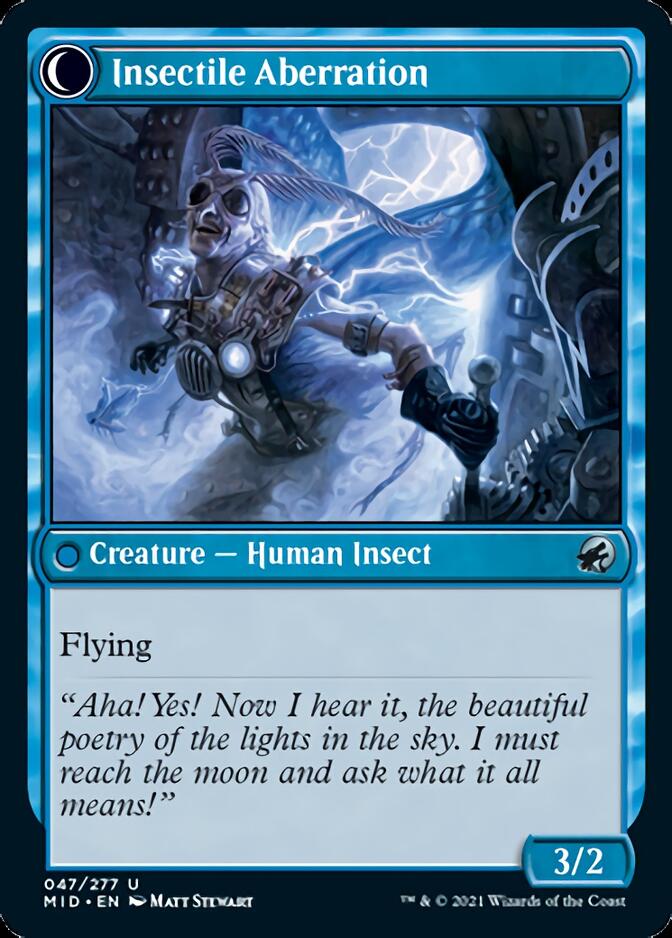 Delver of Secrets // Insectile Aberration [Innistrad: Midnight Hunt] | Card Citadel